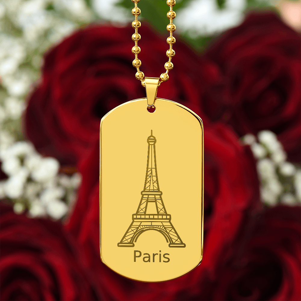 Eiffel Tower Keepsake Tag -Plaque Souvenir Tour Eiffel