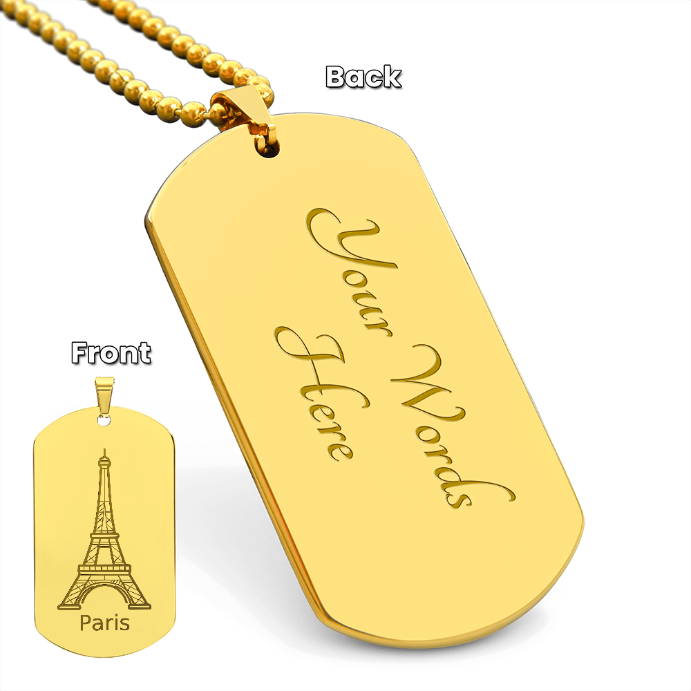 Eiffel Tower Keepsake Tag -Plaque Souvenir Tour Eiffel